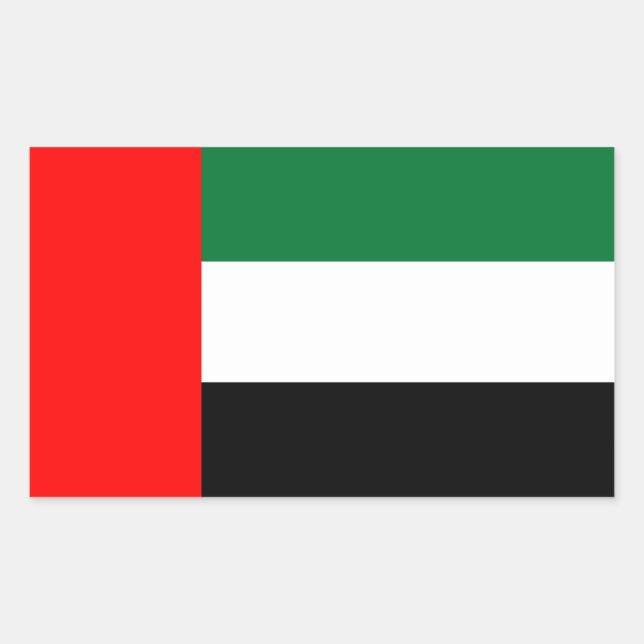 Aufkleber mit der Flagge des Vereinigten Arabische (Vorderseite)