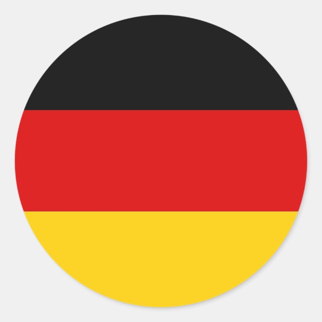 Aufkleber mit der Flagge Deutschlands (Vorderseite)
