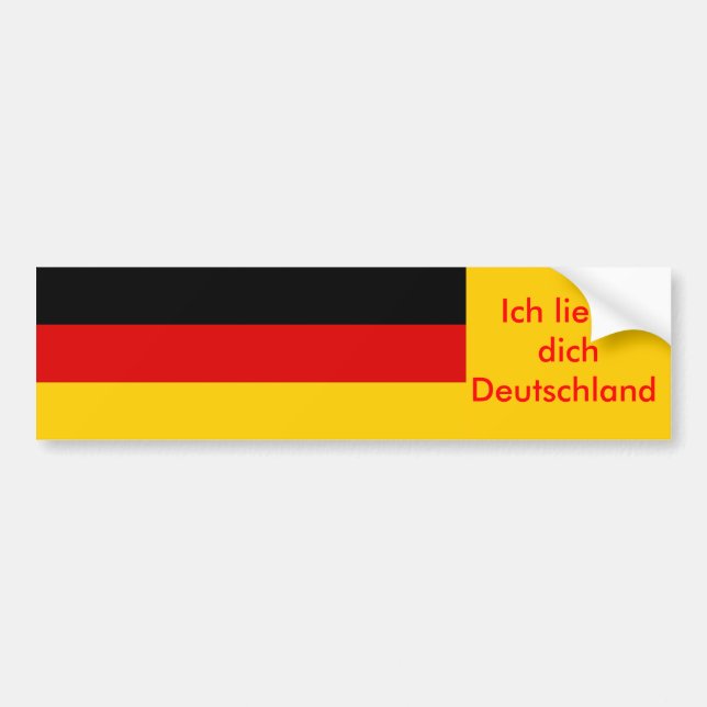 Aufkleber mit der Flagge Deutschlands Autoaufkleber (Vorne)