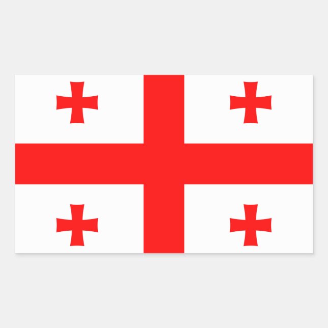 Aufkleber mit der Flagge Georgiens (Vorderseite)