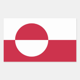 Aufkleber mit der Flagge Grönlands