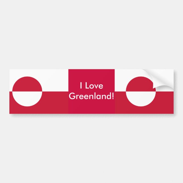 Aufkleber mit der Flagge Grönlands Autoaufkleber (Vorne)