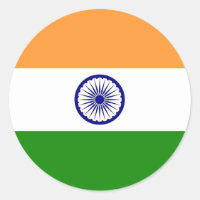 Aufkleber mit der Flagge Indiens