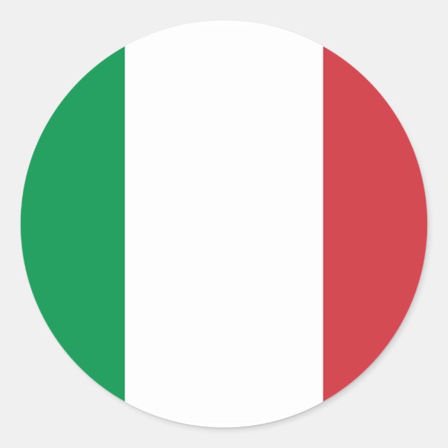 Aufkleber mit der Flagge Italiens (Vorderseite)