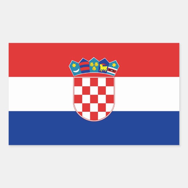 Aufkleber mit der Flagge Kroatiens (Vorderseite)
