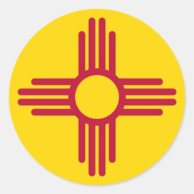 Aufkleber mit der Flagge New Mexico (Vorderseite)