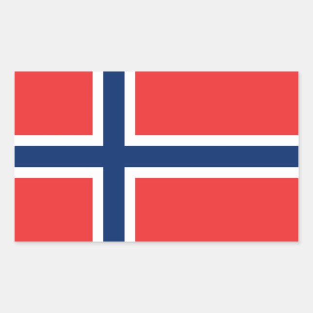 Aufkleber mit der Flagge Norwegens (Vorderseite)