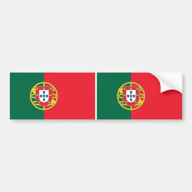 Aufkleber mit der Flagge Portugals Autoaufkleber (Vorne)