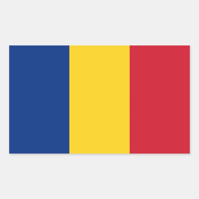Aufkleber mit der Flagge Rumäniens (Vorderseite)
