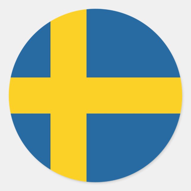 Aufkleber mit der Flagge Schwedens (Vorderseite)