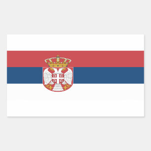 Aufkleber mit der Flagge Serbiens