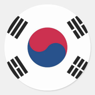 Aufkleber mit der Flagge Südkoreas