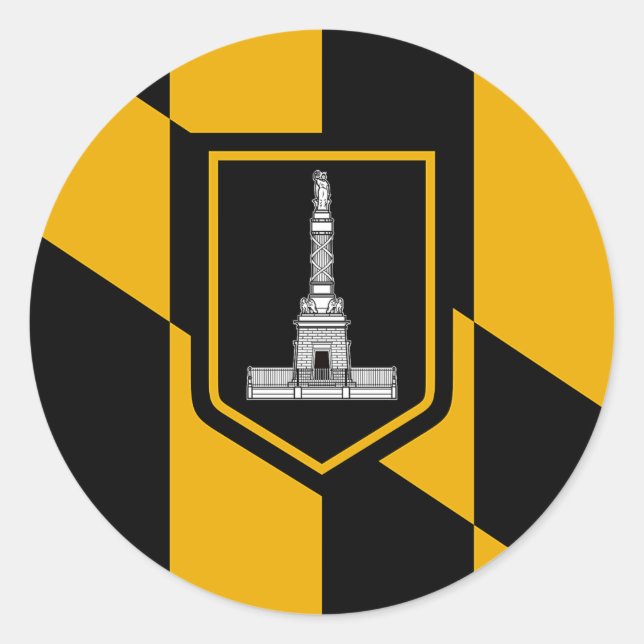 Aufkleber mit der Flagge von Baltimore City, Maryl (Vorderseite)