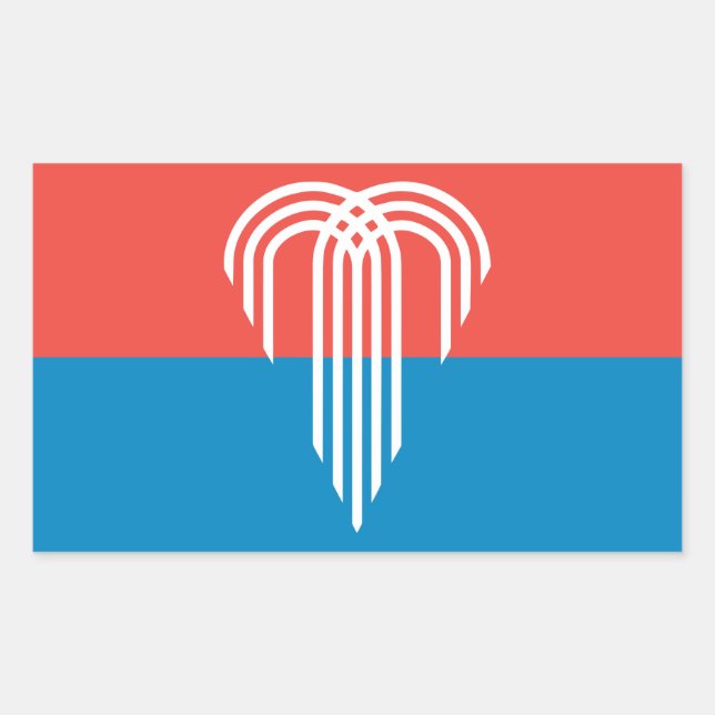 Aufkleber mit der Flagge von Kansas City, USA (Vorderseite)