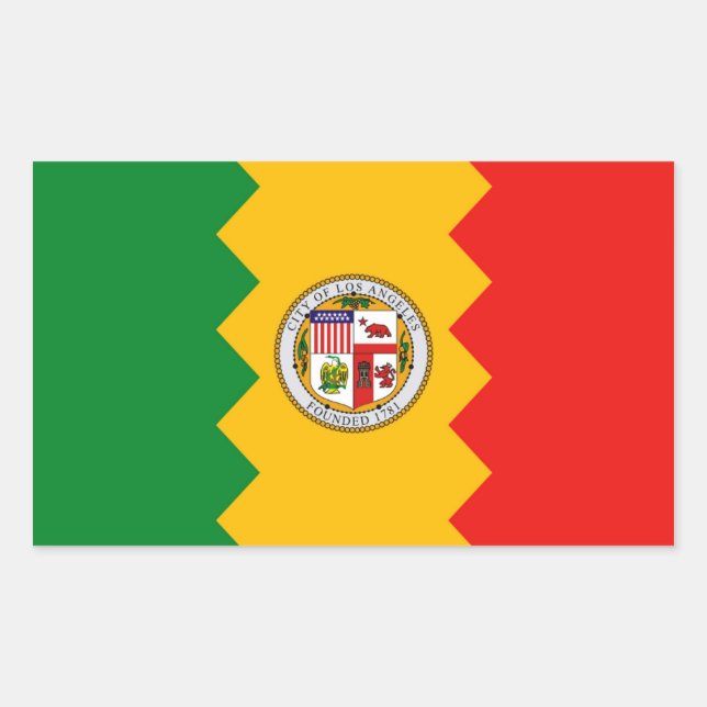 Aufkleber mit der Flagge von Los Angeles (Vorderseite)