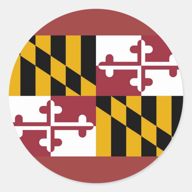 Aufkleber mit der Flagge von Maryland (Vorderseite)