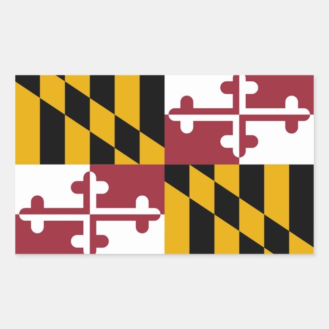 Aufkleber mit der Flagge von Maryland, USA. (Vorderseite)