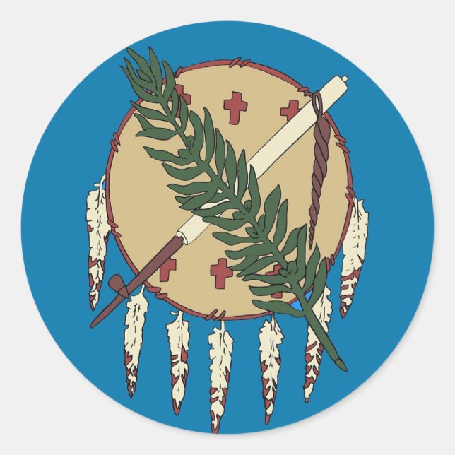 Aufkleber mit der Flagge von Oklahoma (Vorderseite)