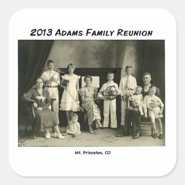 Aufkleber mit Familienbild (Vorderseite)