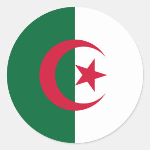 Aufkleber mit Flagge Algeriens