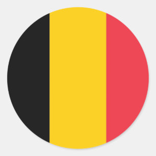 Aufkleber mit Flagge Belgiens