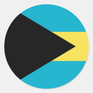 Aufkleber mit Flagge der Bahamas