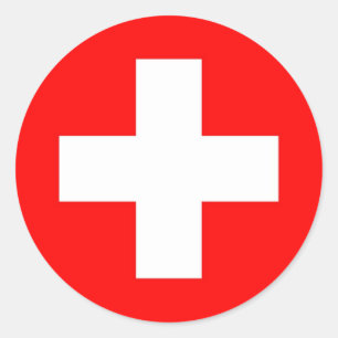 Aufkleber mit Flagge der Schweiz