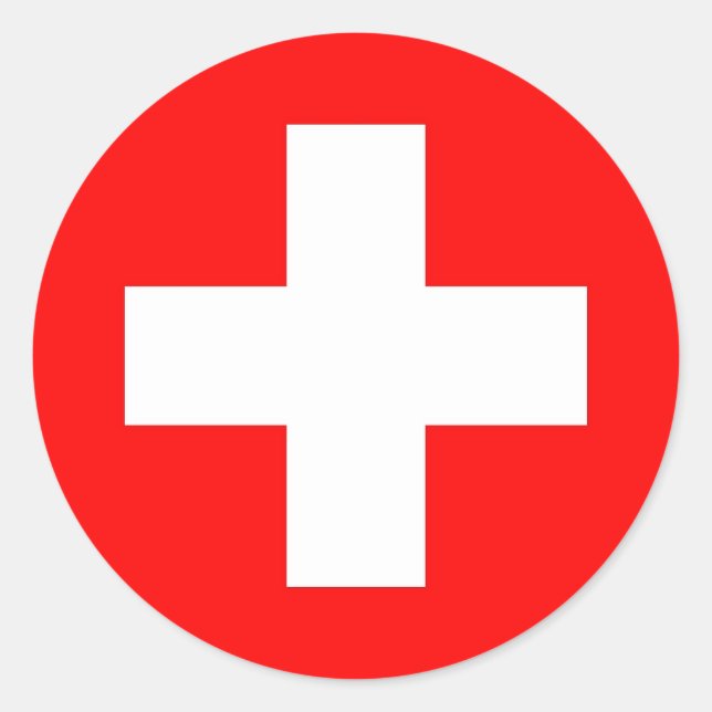 Aufkleber mit Flagge der Schweiz (Vorderseite)