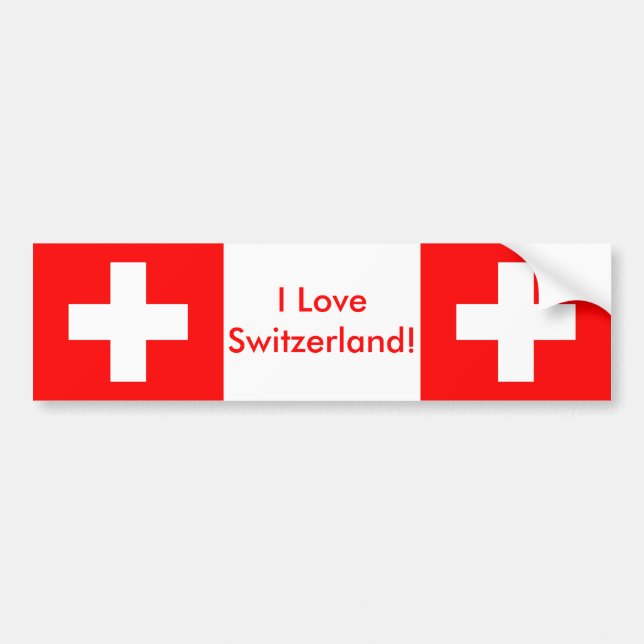 Aufkleber mit Flagge der Schweiz Autoaufkleber (Vorne)