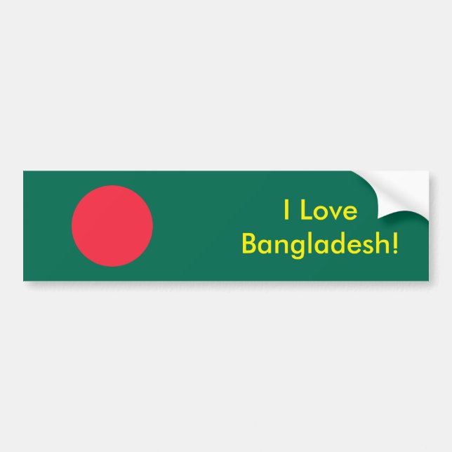 Aufkleber mit Flagge in Bangladesch Autoaufkleber (Vorne)
