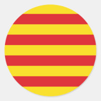 Aufkleber mit Flagge Kataloniens