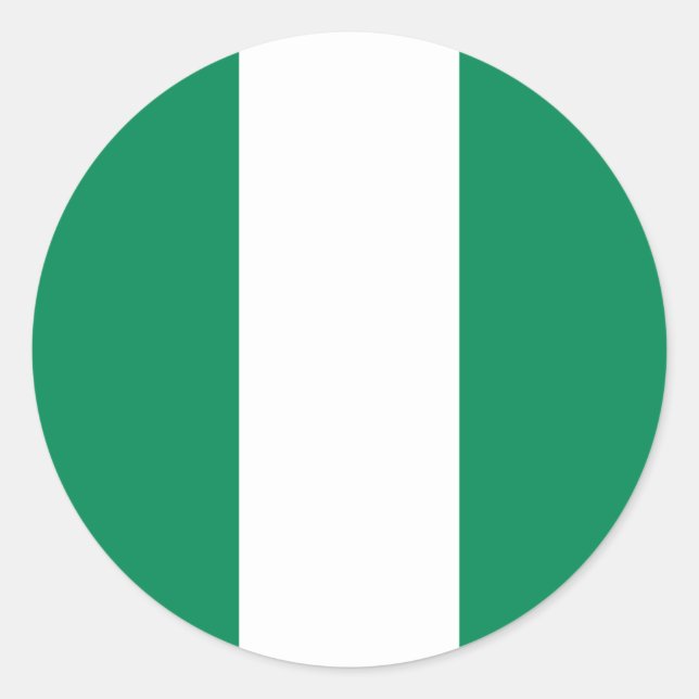 Aufkleber mit Flagge Nigerias (Vorderseite)
