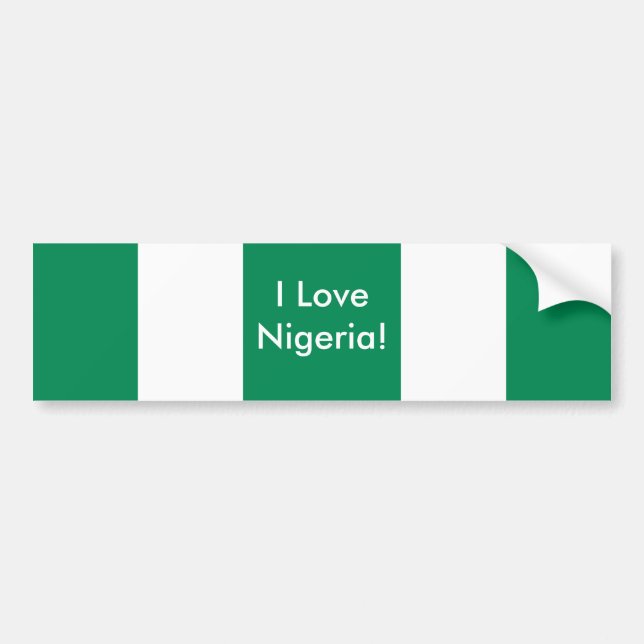 Aufkleber mit Flagge Nigerias Autoaufkleber (Vorne)
