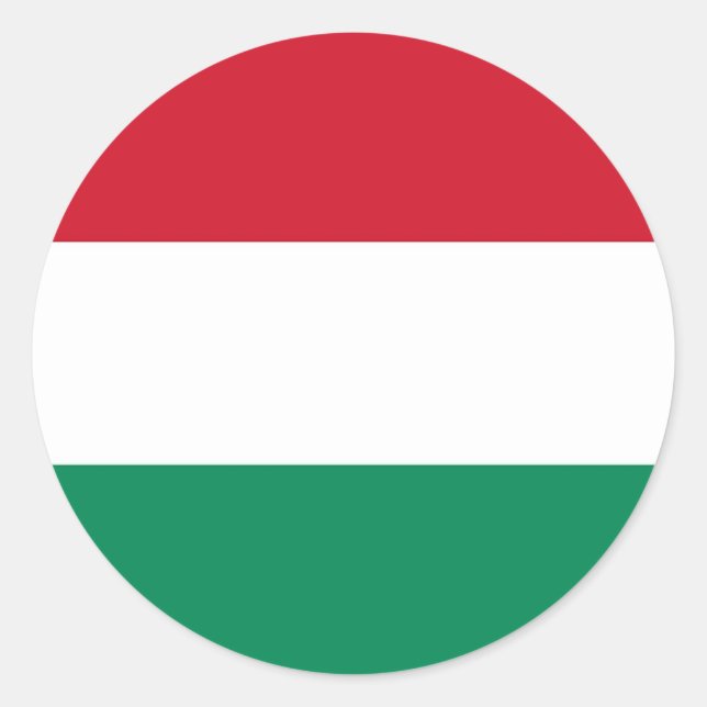 Aufkleber mit Flagge Ungarns (Vorderseite)