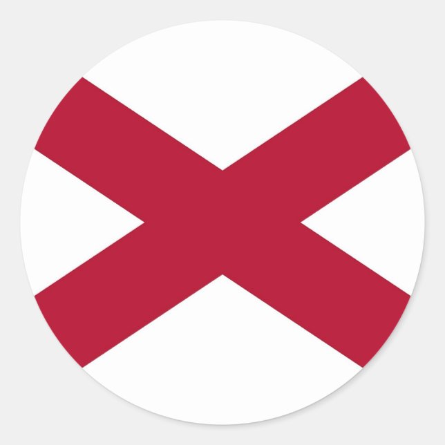 Aufkleber mit Flagge von Alabama (Vorderseite)