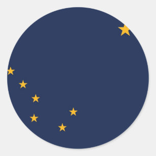 Aufkleber mit Flagge von Alaska
