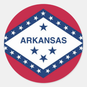 Aufkleber mit Flagge von Arkansas