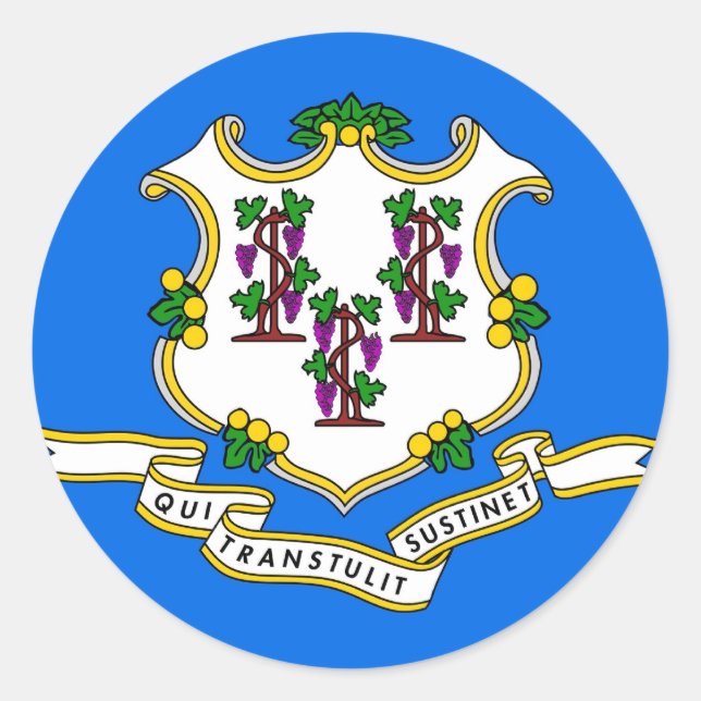 Aufkleber mit Flagge von Connecticut (Vorderseite)
