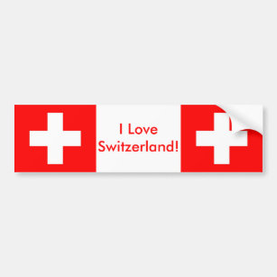 Aufkleber mit Flagge von der Schweiz Autoaufkleber