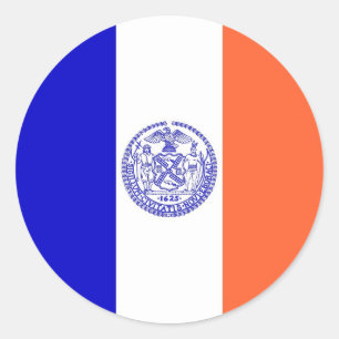 Aufkleber mit Flagge von New York City