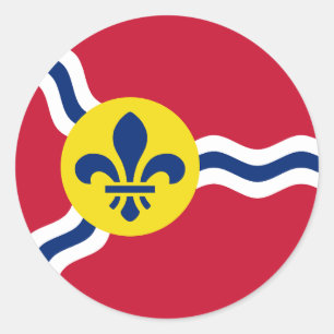 Aufkleber mit Flagge von St. Louis, Missouri