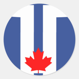 Aufkleber mit Flagge von Toronto, Kanada