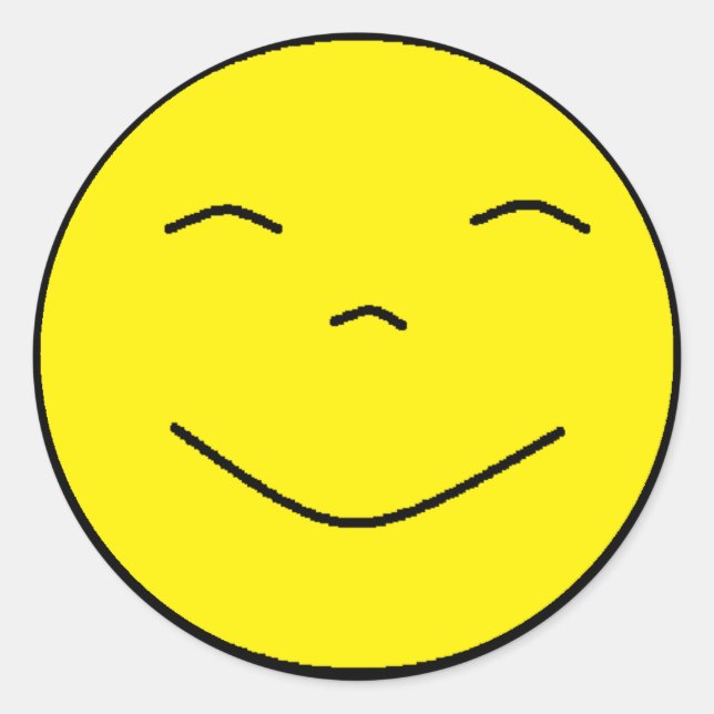 Aufkleber mit gelbem Gesicht (Vorderseite)