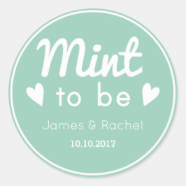 Aufkleber mit grüner und weißer Gastgeschenk Hochz