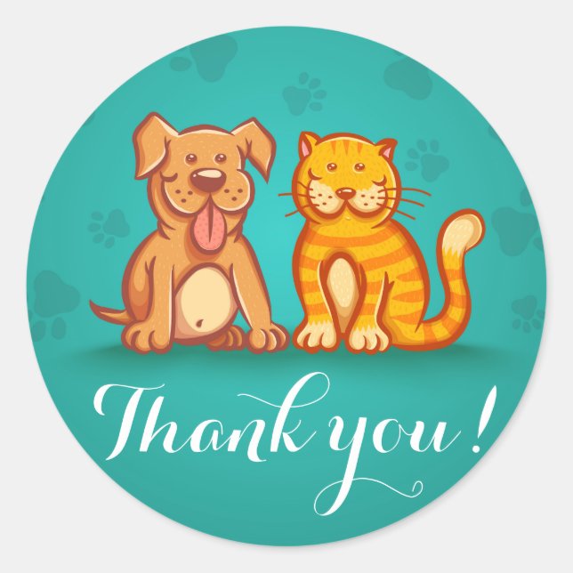 Aufkleber mit Haustieren (Vorderseite)