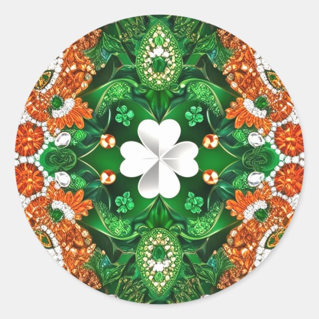 Aufkleber mit Irland-Farbdesign (Vorderseite)