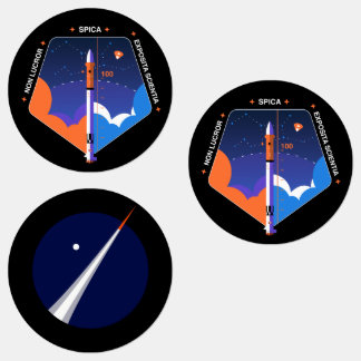 Aufkleber mit Kopsubsystem und Spica Mission Patch