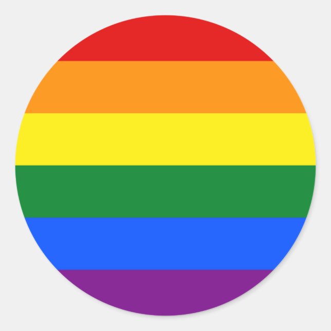 Aufkleber mit LGBT-Fahne mit Regenbogen (Vorderseite)