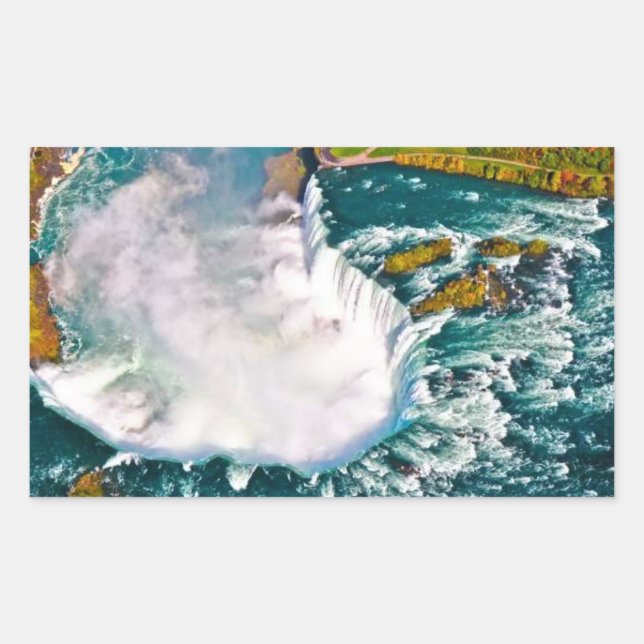 Aufkleber mit Luftaufnahme der Niagarafälle (Vorderseite)