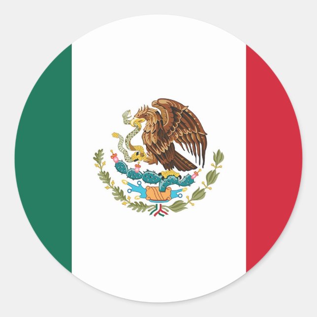 Aufkleber mit mexikanischer Flagge (Vorderseite)